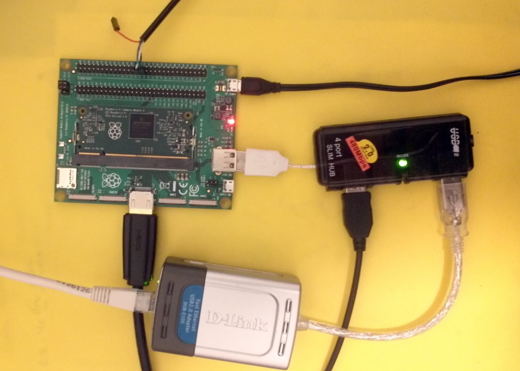 Raspberry Pi Compute Module 3 on the V2G EVSE test bench